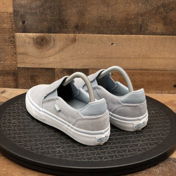 VANS DELUXE COMFORT SLIP ON WOMENS ATHLETIC SHOES LIGHT BLUE SUEDE SIZE 8 - Picture 6 of 9